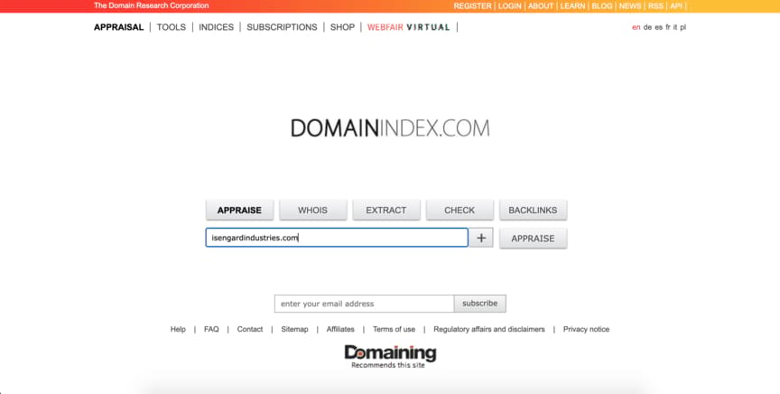Domain Index
